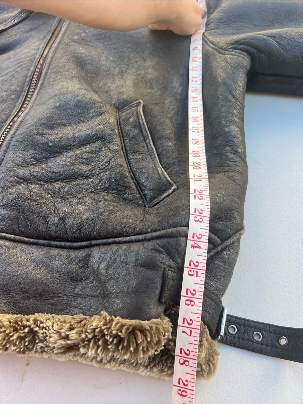 Vintage Avalanche B-3 Shearling Bomber Jacket Mens 4XL Black Leather Italy Skin - Picture 7 of 16
